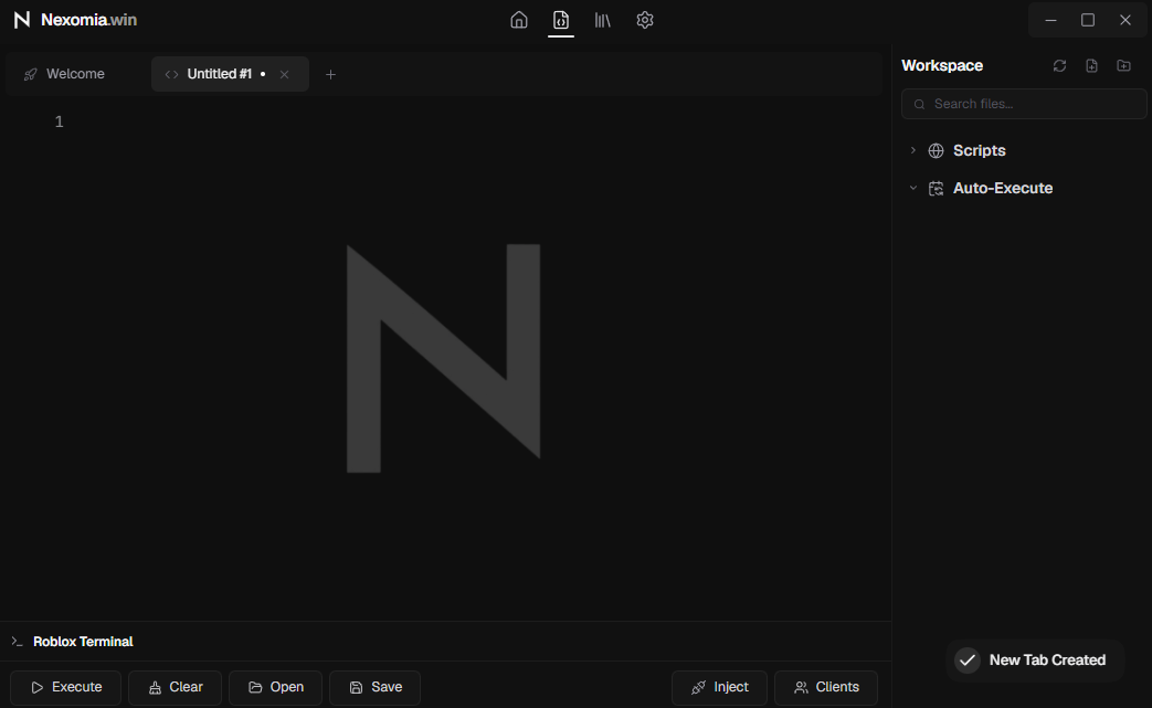 Nexomia Lua editor for Roblox scripts